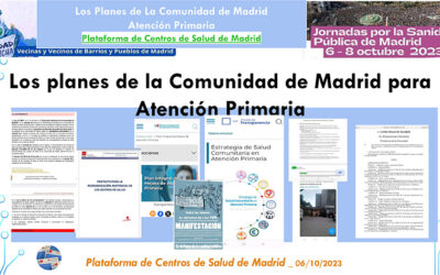 Planes de la Comunidad de Madrid para Atención Primaria