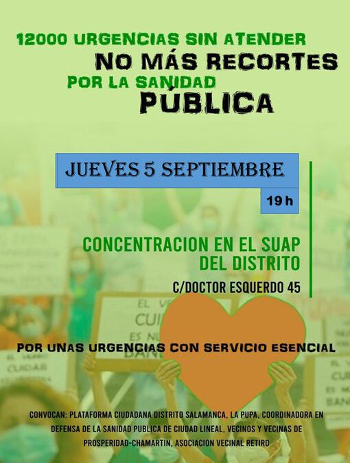 NO más recortes a la #SanidadPública