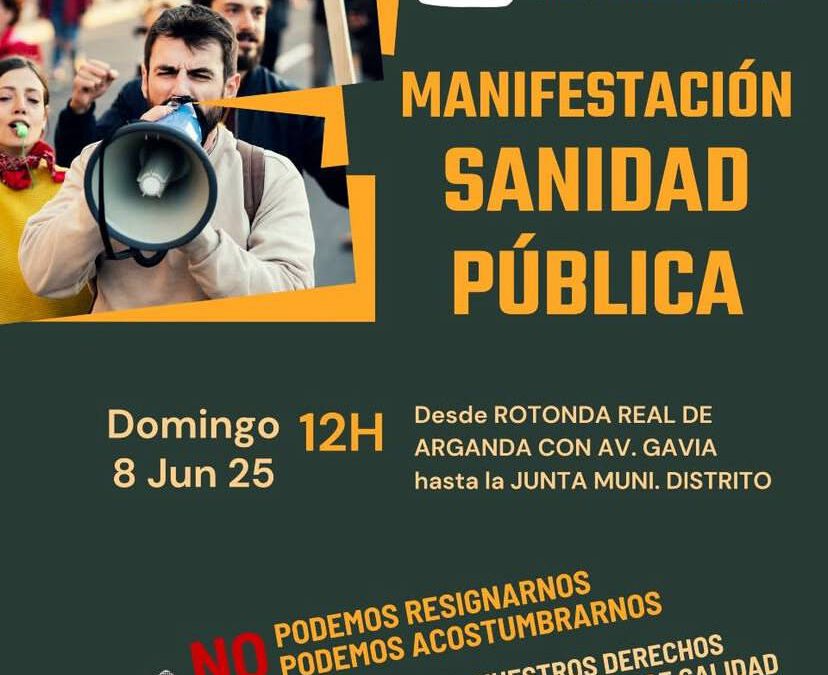 Villa de Vallecas se manifiesta por la Sanidad Pública.