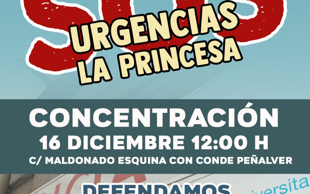 Apoyamos la Convocatoria del Hospital de la Princesa.
