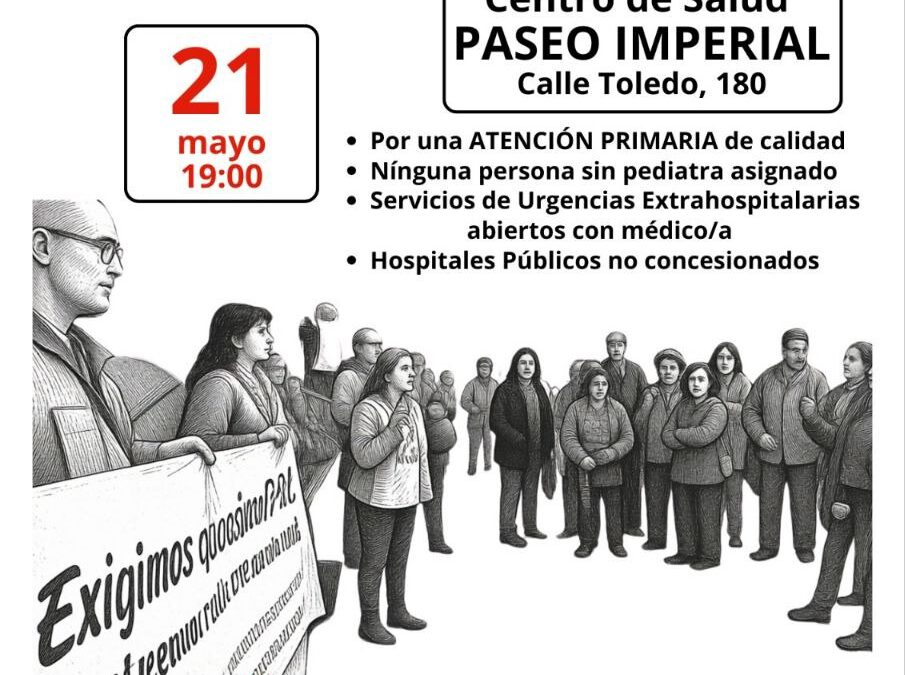 Este jueves Concentración Asamblearia en Arganzuela.