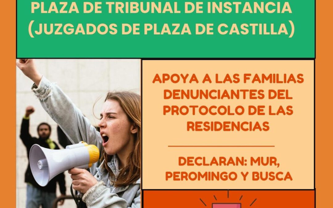 V y J vuelve a las puertas del juzgado de Plaza Castilla.