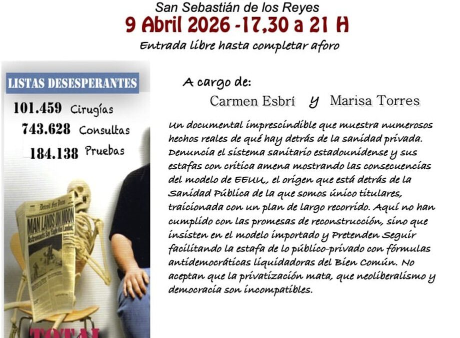 S.S. de los Reyes nos invita a un cinefórum.