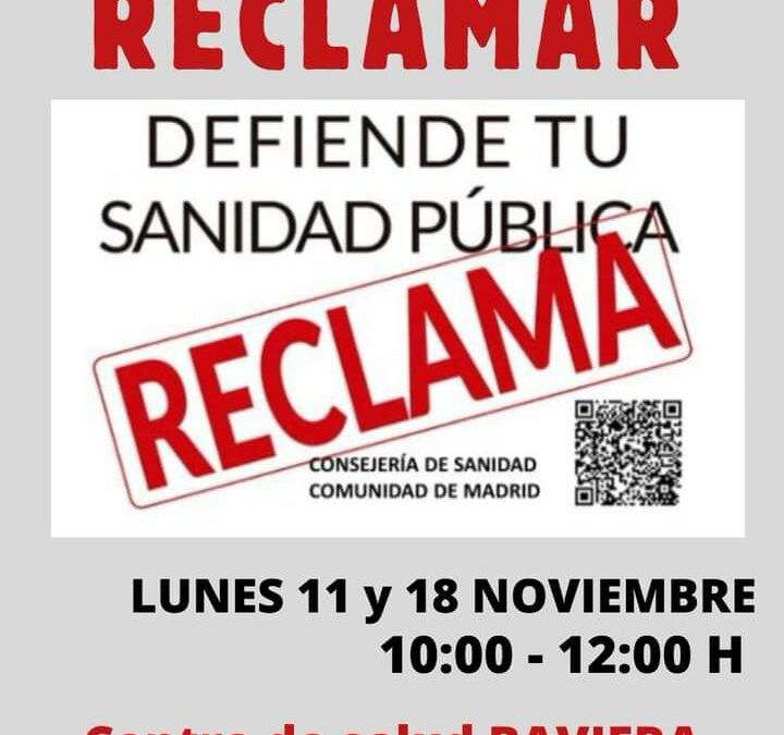 Reclama tu Sanidad en Distr. Salamanca