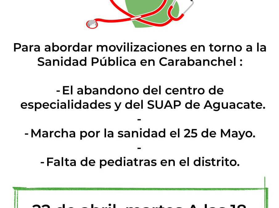 Convocatoria de entidades en Carabanchel.