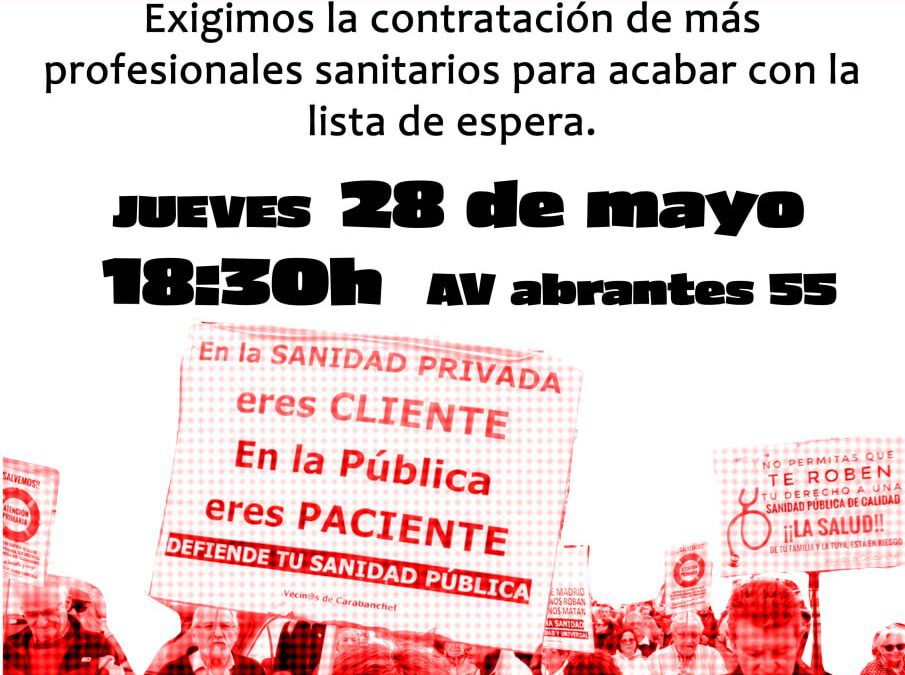 Abrantes vuelve a exigir en las calles el fin de las listas de espera.